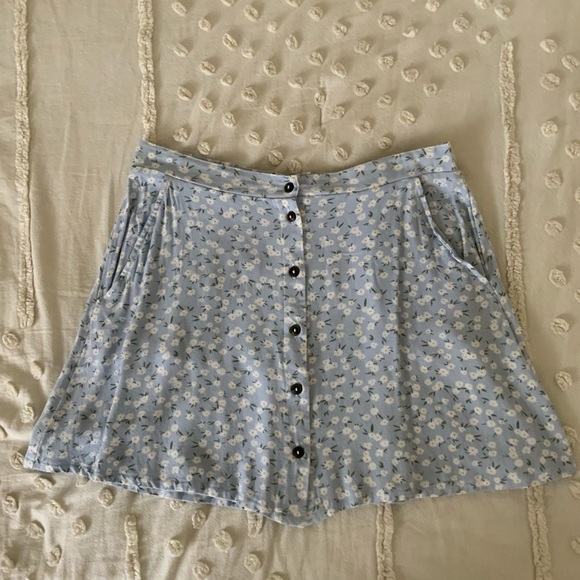 Pacsun L.A. Hearts Light Blue Floral Skirt - Picture 3 of 4